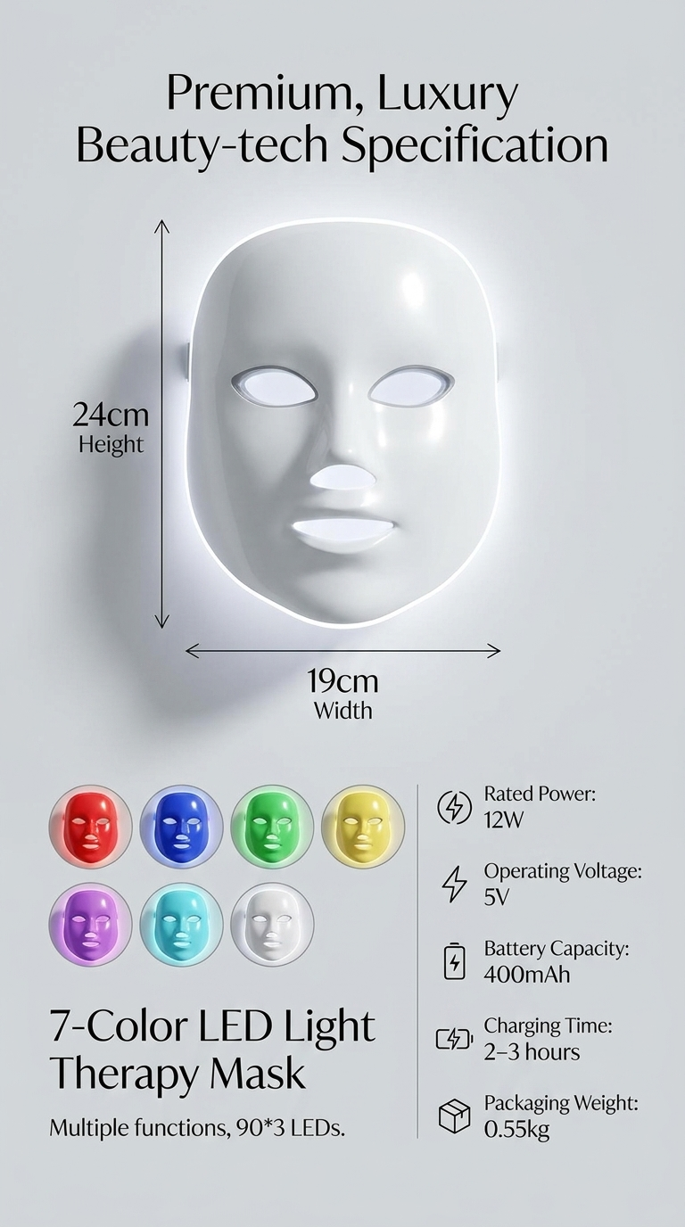 AuraGlow LED Beauty Mask